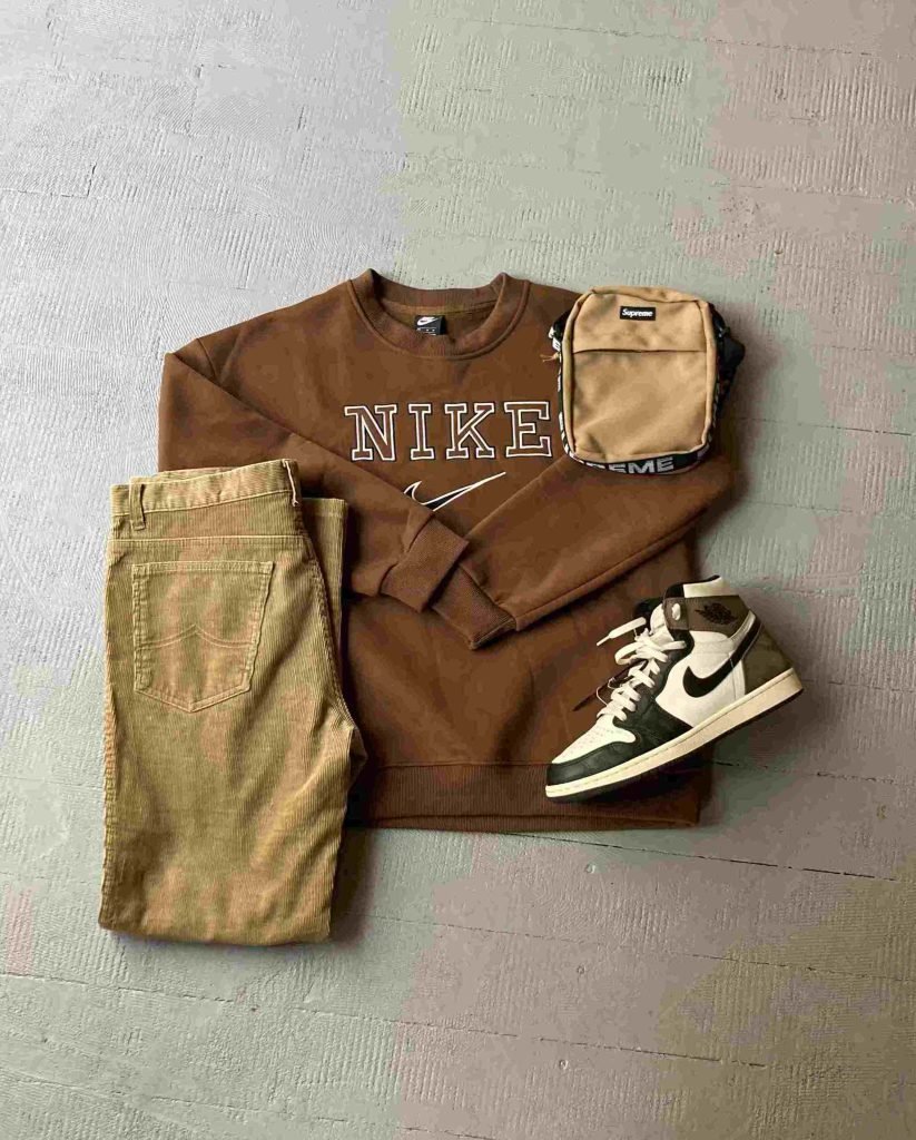 outfit marron nike