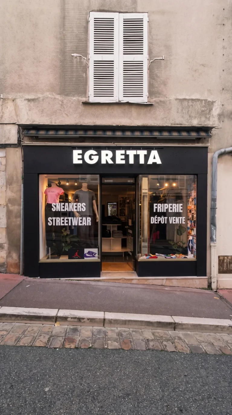 La devanture de la boutique EGRETTA à Blois